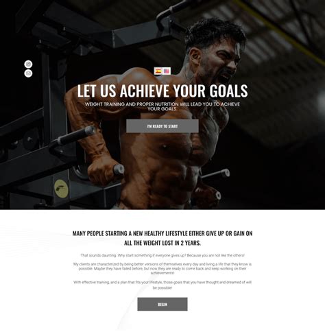 fitness landing page examples